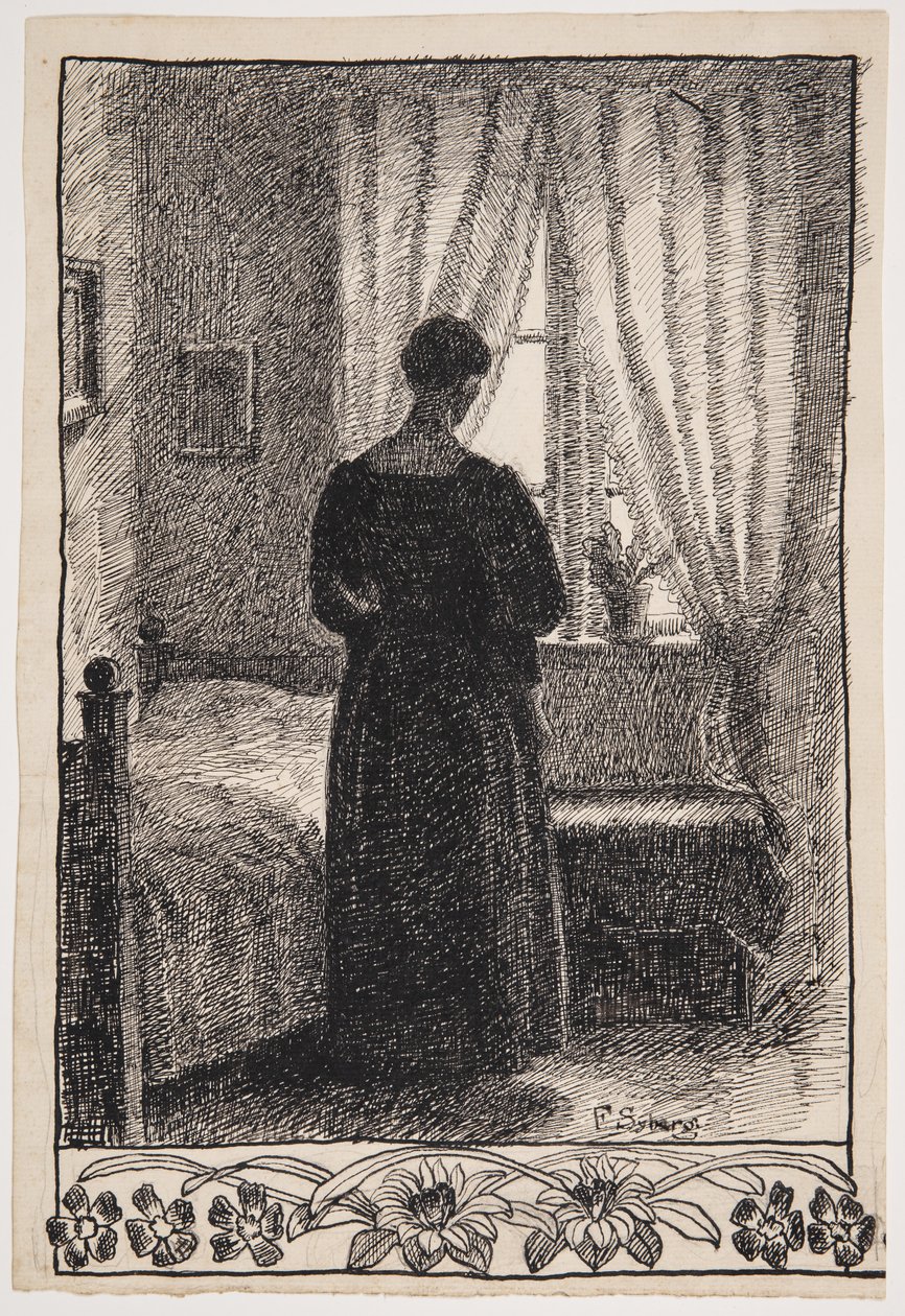 W sypialni. Anna Syberg? autorstwa Fritz Syberg