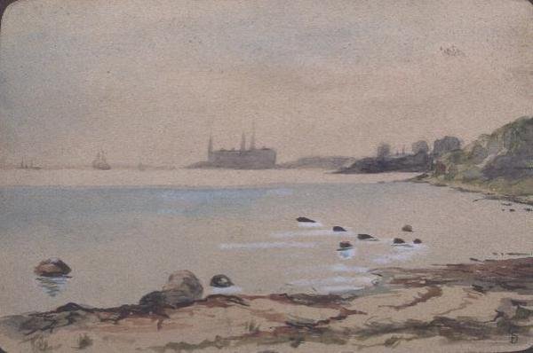 Plaża, Kronberg Helsinger autorstwa Fritz Syberg