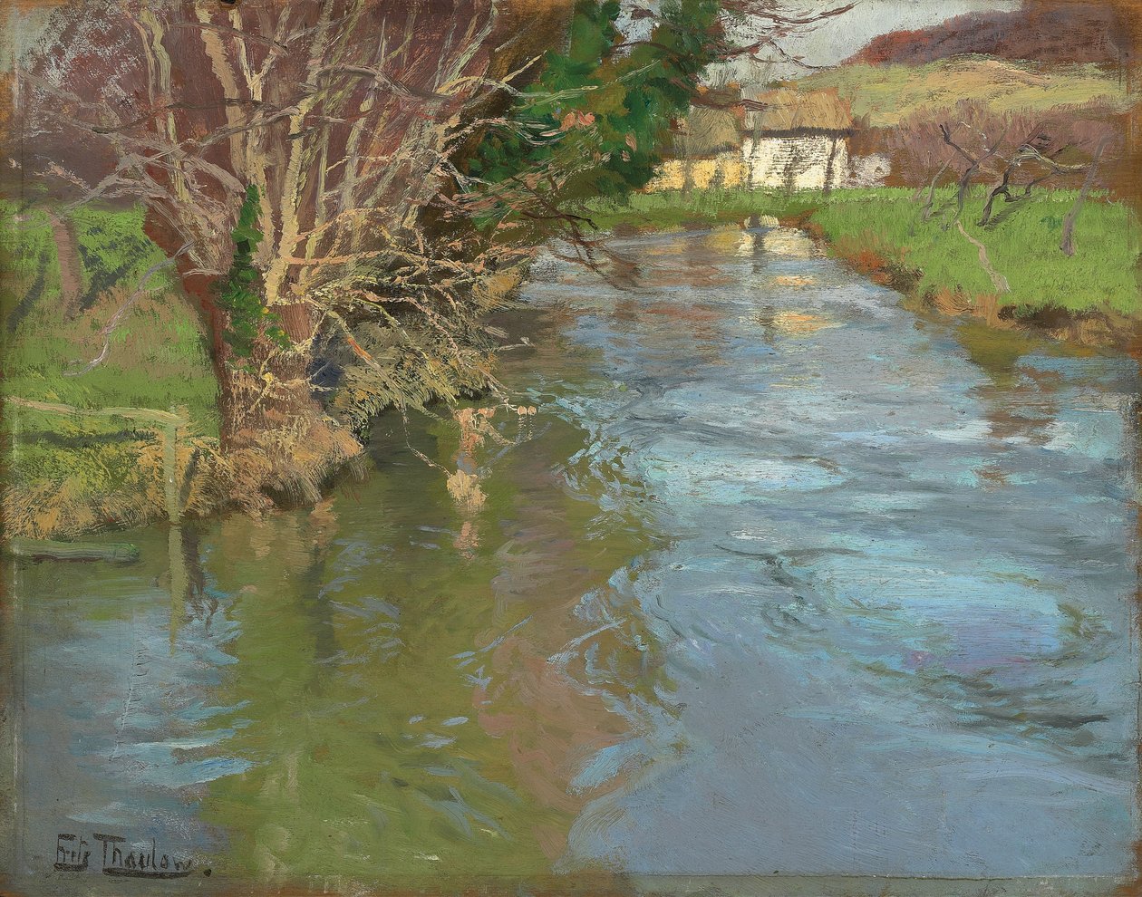 Strumień na wiosnę, autorstwa Frits Thaulow