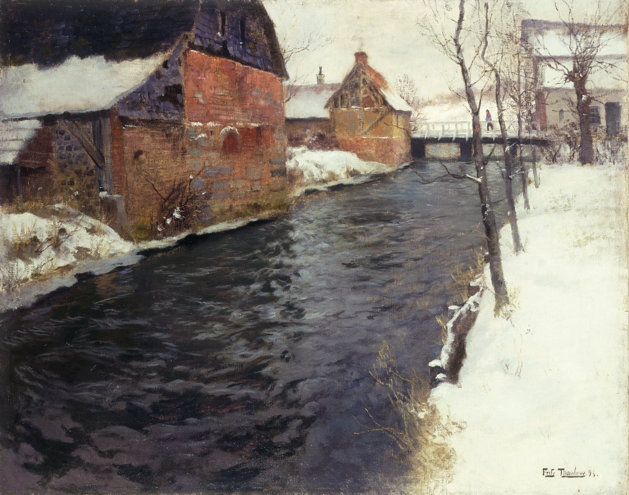 Zimowy krajobraz rzeczny, 1895 autorstwa Frits Thaulow