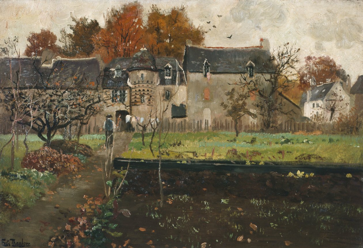 Francuska farma, ok. 1900 r. (obraz) autorstwa Fritz Thaulow