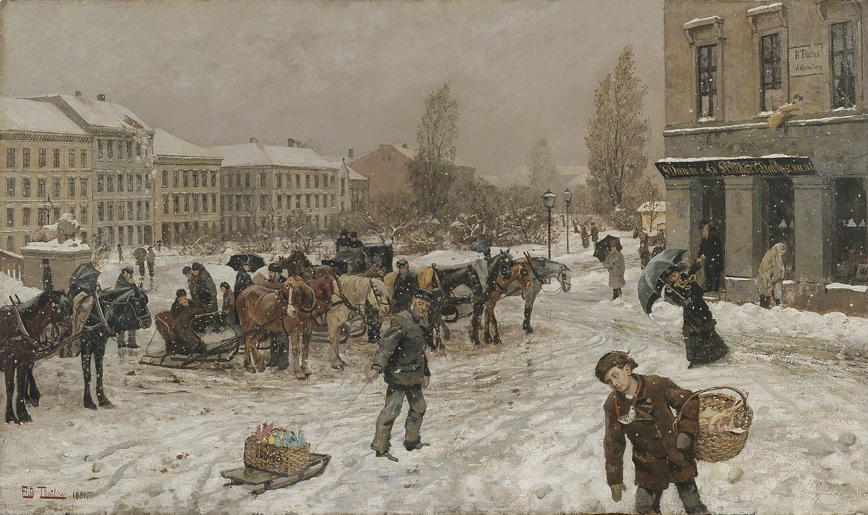 Plac Parlamentu autorstwa Fritz Thaulow