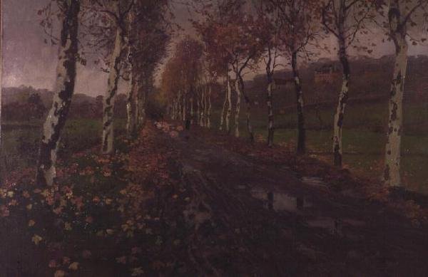 Aleja Srebrnych Brzóz autorstwa Fritz Thaulow