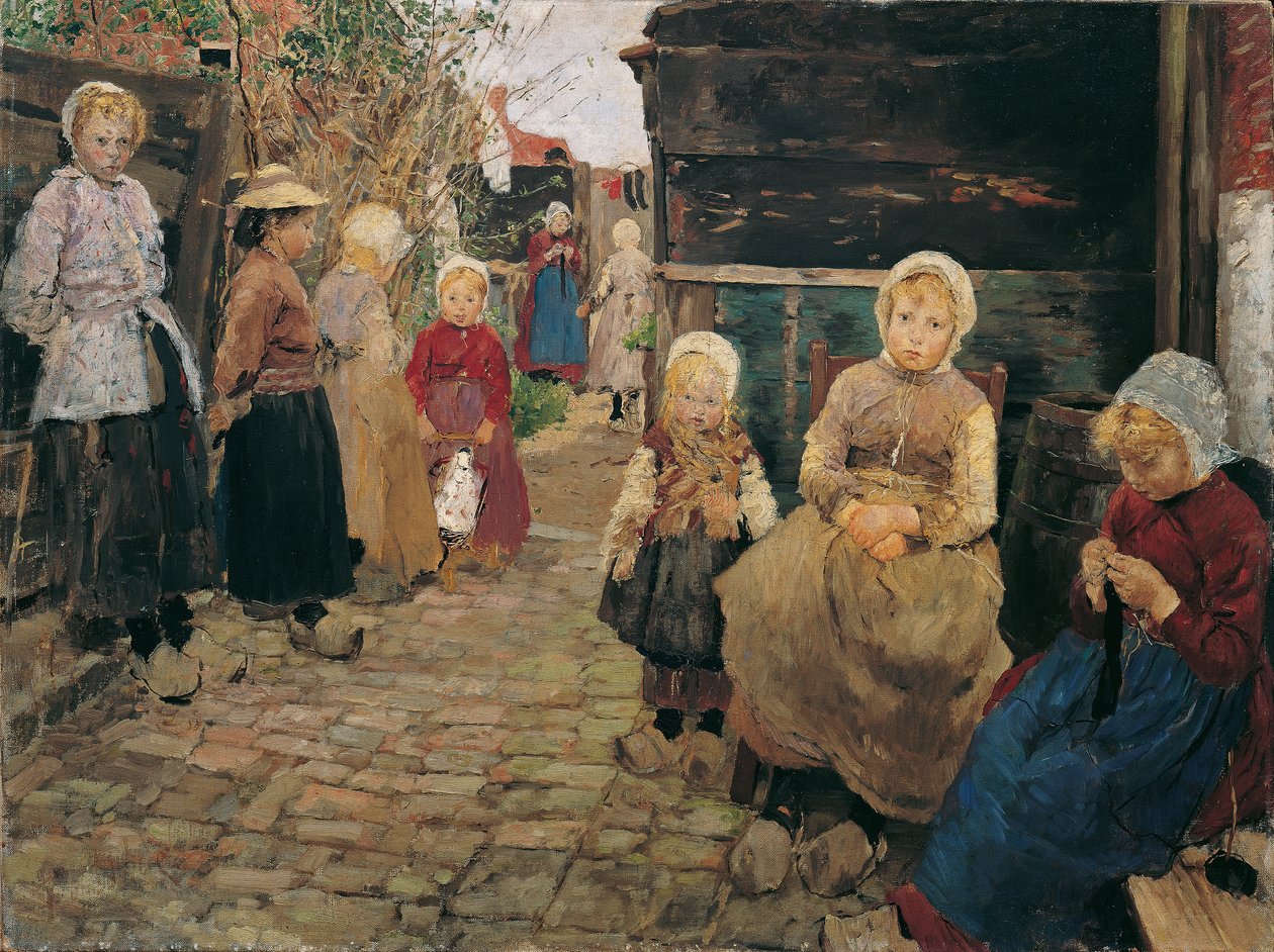 Fischerkinder w Zandvoort autorstwa Fritz von Uhde