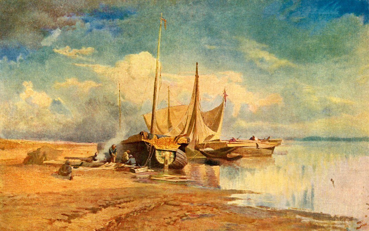 „Barki na Wołdze”, 1870, 1939. autorstwa Fyodor Vasil