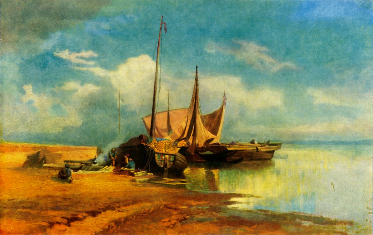 „Pejzaż Wołgi”, 1870, 1965. autorstwa Fyodor Vasil
