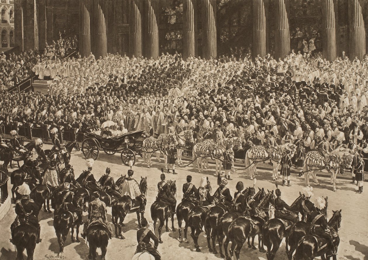Diamentowy Jubileusz Królowej Wiktorii, 22 czerwca 1897, z „The Illustrated London News”, 1901 autorstwa G.S. Amato