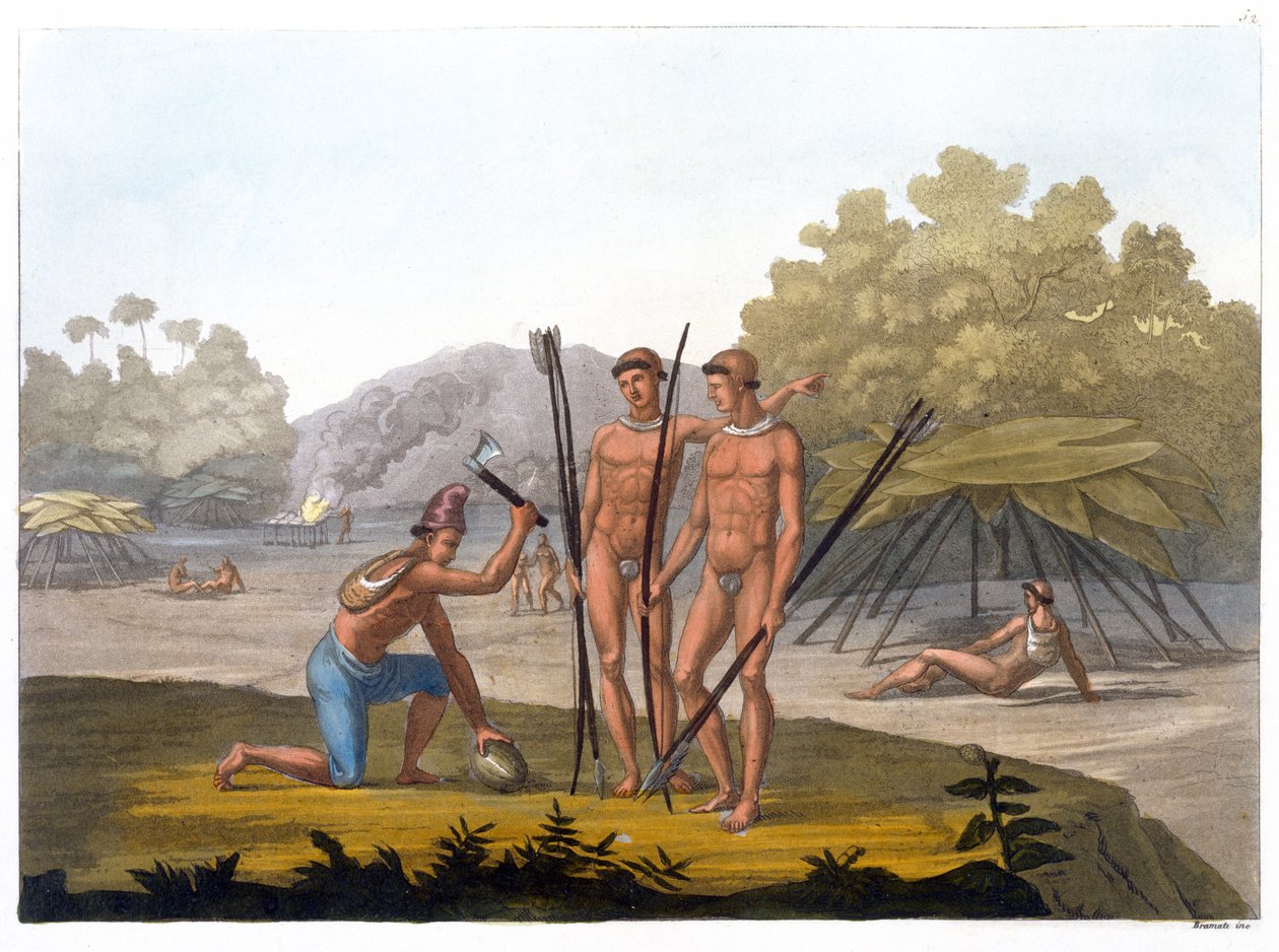 Patacho Tribesmen (kolorowy grawerunek) autorstwa G. Bramati