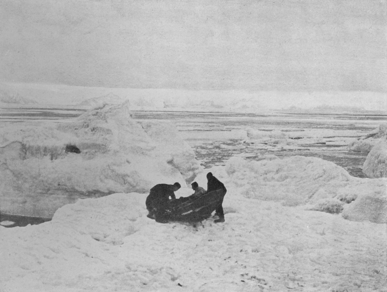 Uruchomienie wózka, c1911, 1913. autorstwa G. Murray Levick