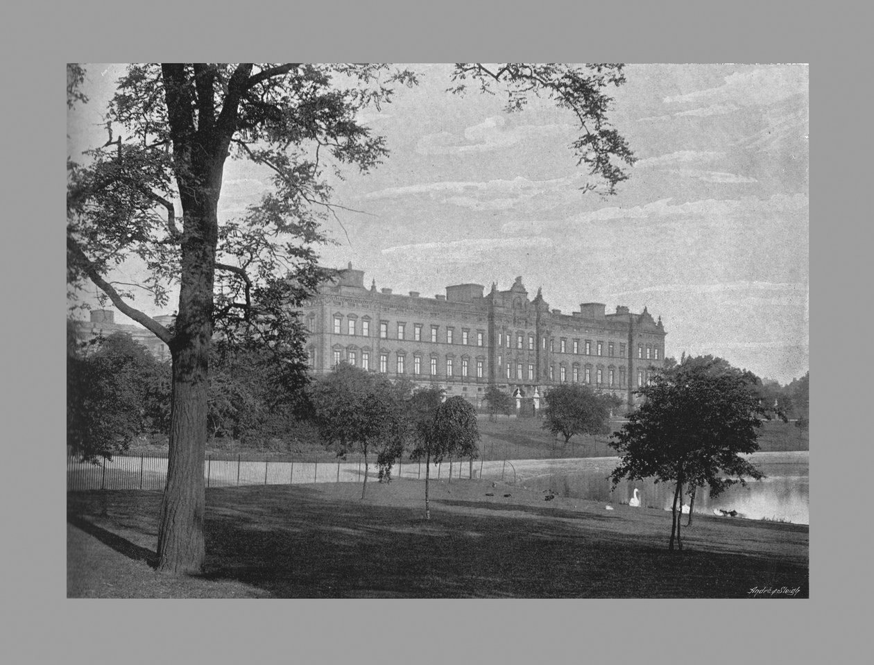 Pałac Buckingham, Londyn, ok. 1900 autorstwa G. W. Wilson and Company