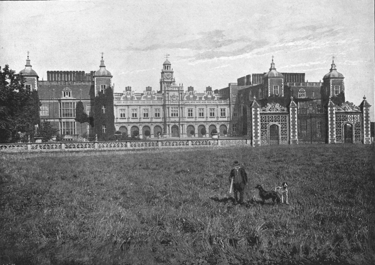 Dom Hatfieldów, front południowy, ok. 1900 autorstwa G. W. Wilson and Company