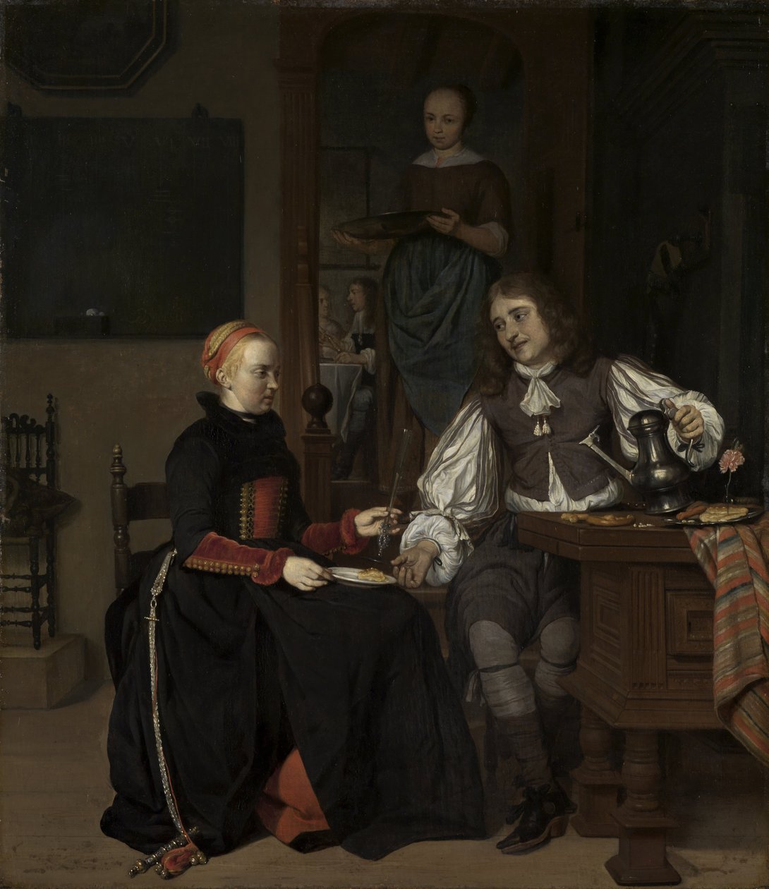Młoda Para na Śniadaniu autorstwa Gabriel Metsu