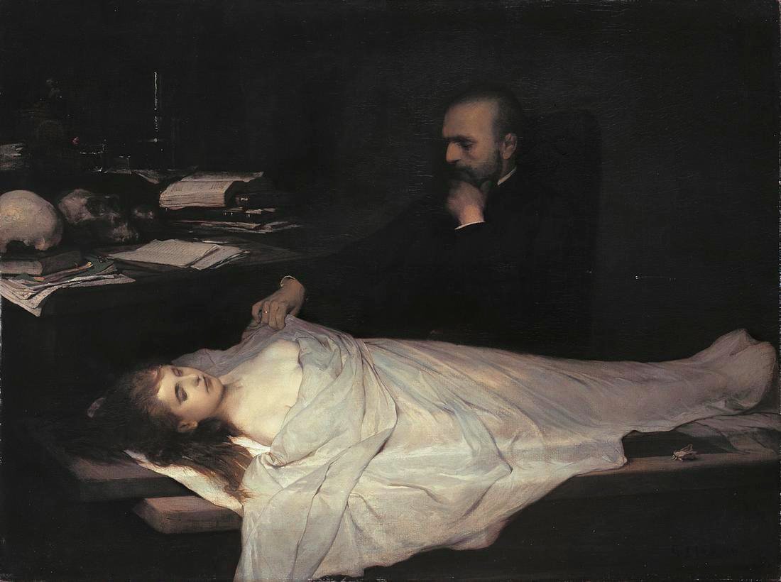 Der Anatomnangielski: The Anatomistn autorstwa Gabriel von Max