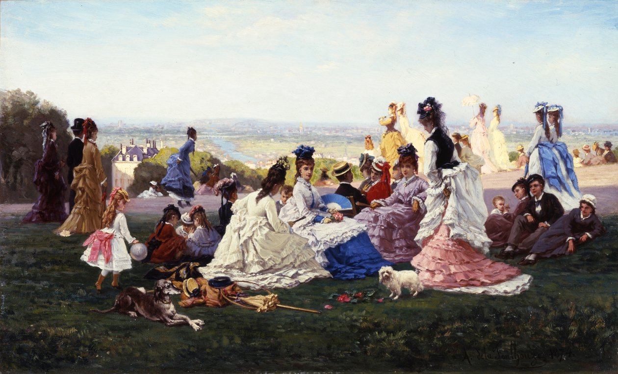 Niedziela w Bellevue, 1874 autorstwa Gabriel Amable de Lafoulhouze