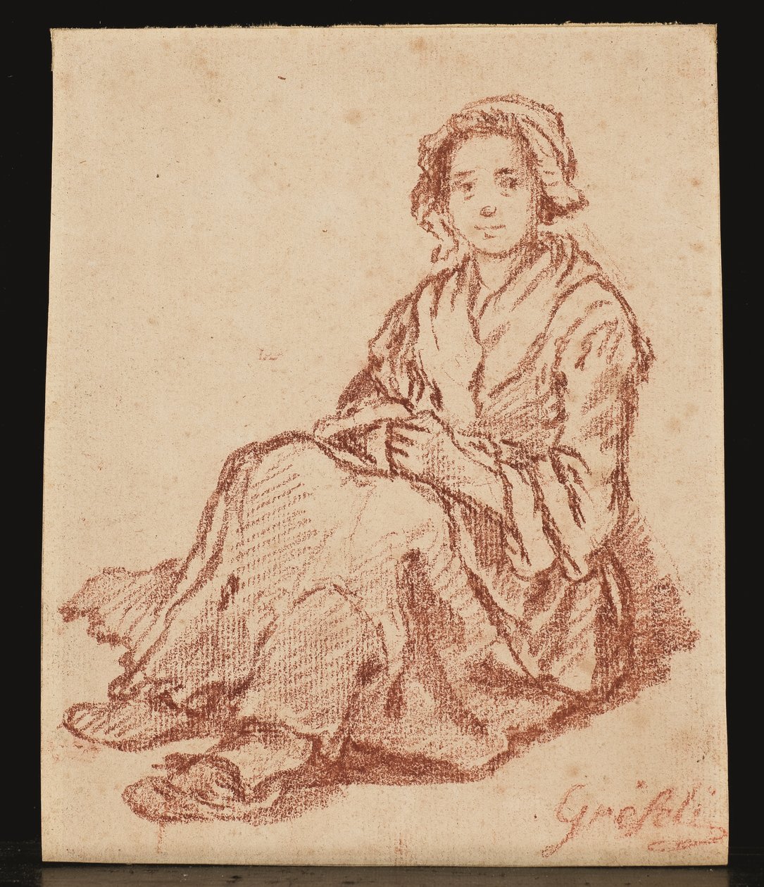 Siedząca kobieta (Femme assses) (czerwona kreda) autorstwa Gabriel Gresly