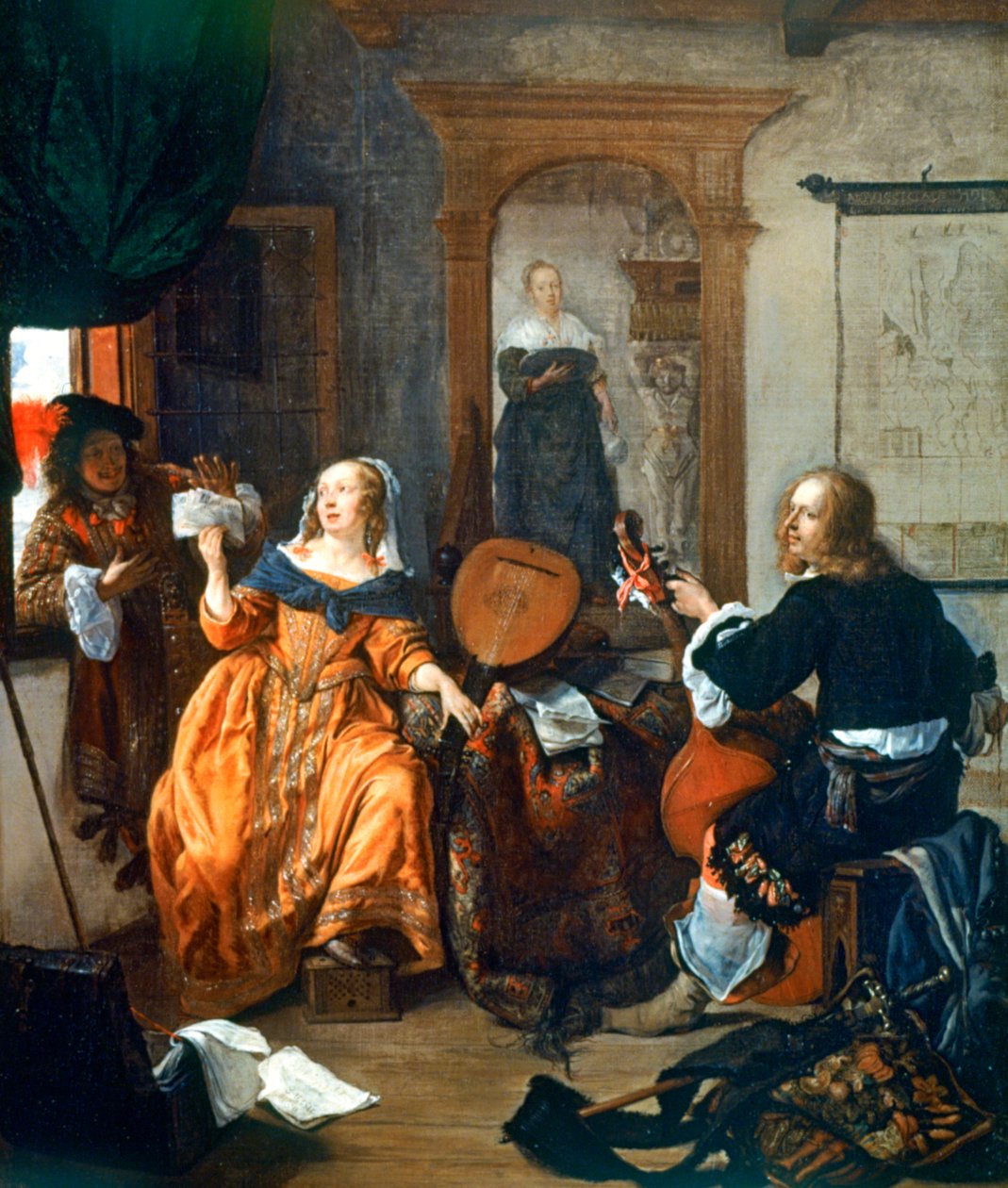 Impreza muzyczna, 1659 autorstwa Gabriel Metsu