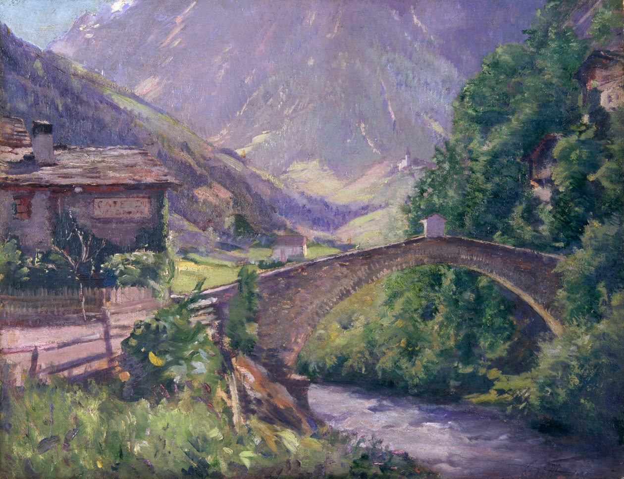 „Most Visp”, 1881-1935 autorstwa Gabriel Thompson