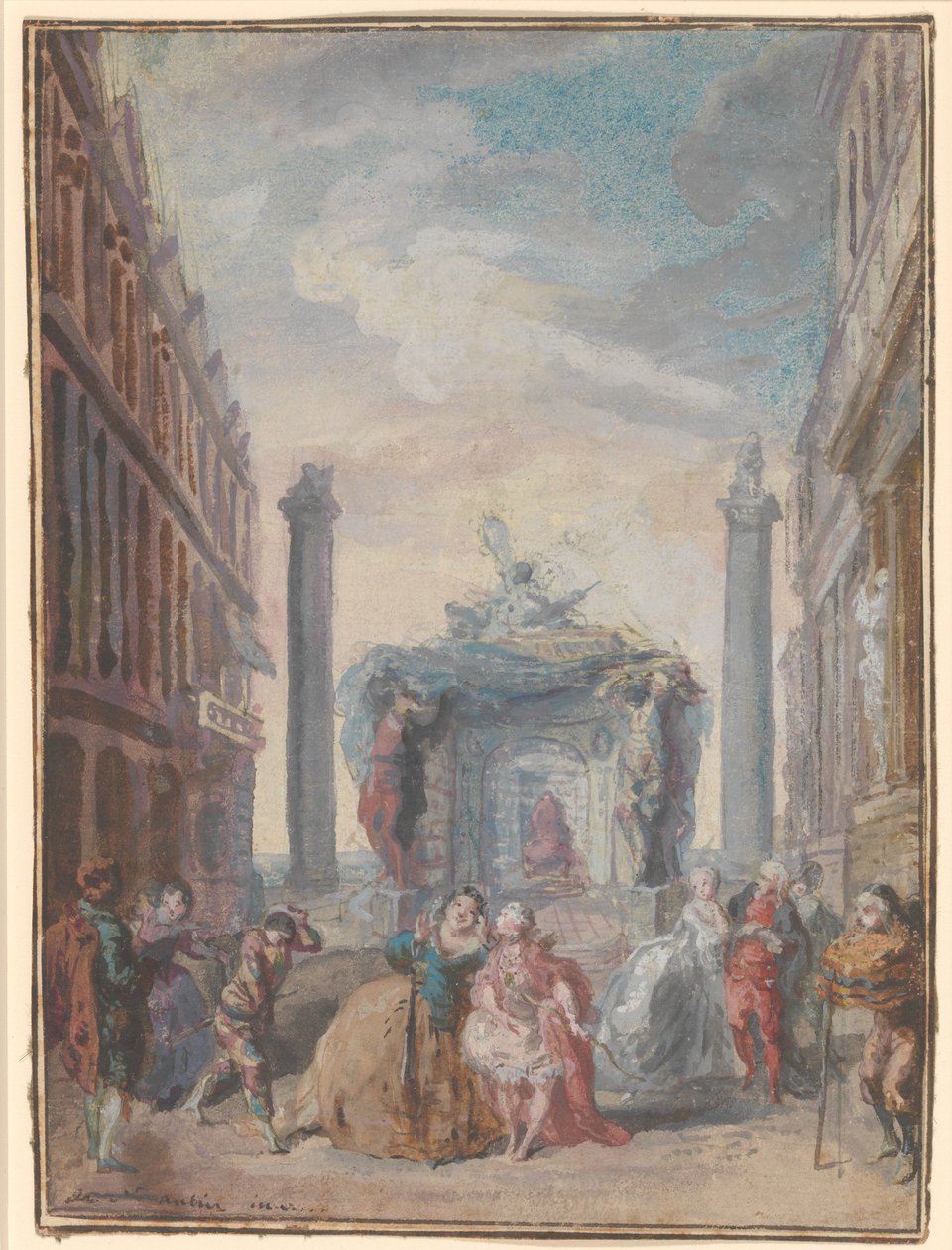 Święta weneckie po 1759 r. autorstwa Gabriel de Saint Aubin