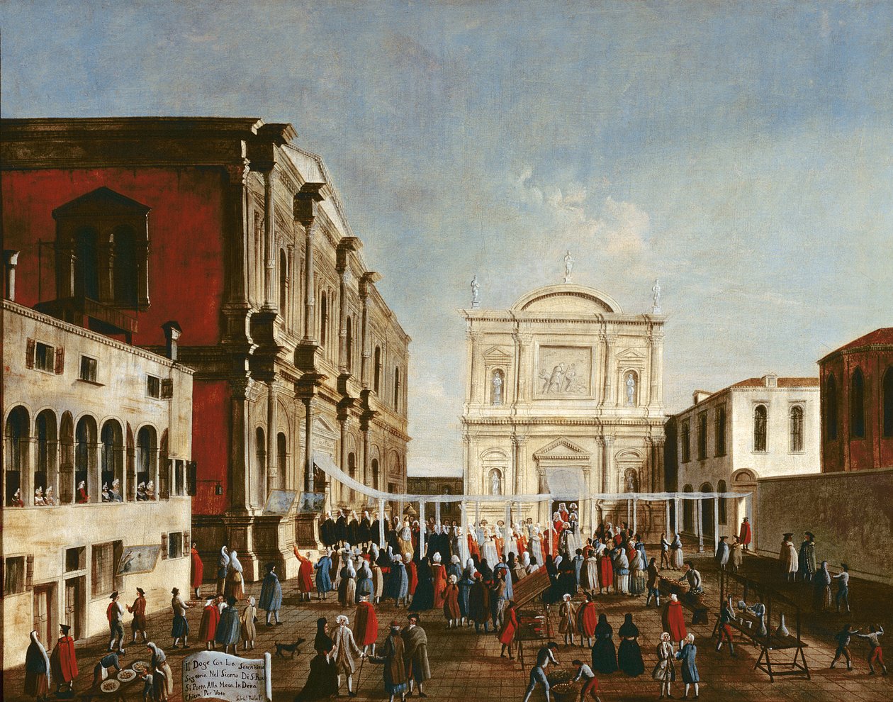 Doża z wizytą w Chiesa di S. Rocco autorstwa Gabriele Bella