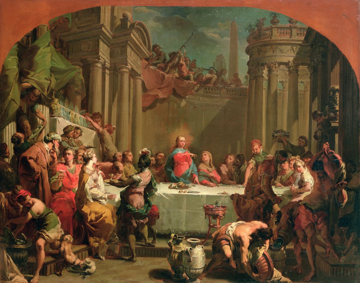 Uczta weselna w Kanie, 1766 autorstwa Gaetano Gandolfi