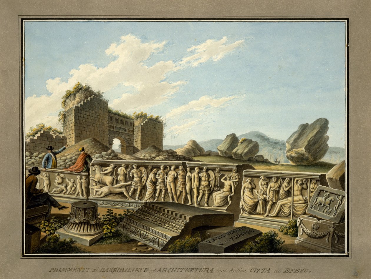 Roman pozostaje w Efezie, 1797 autorstwa Gaetano Mercati