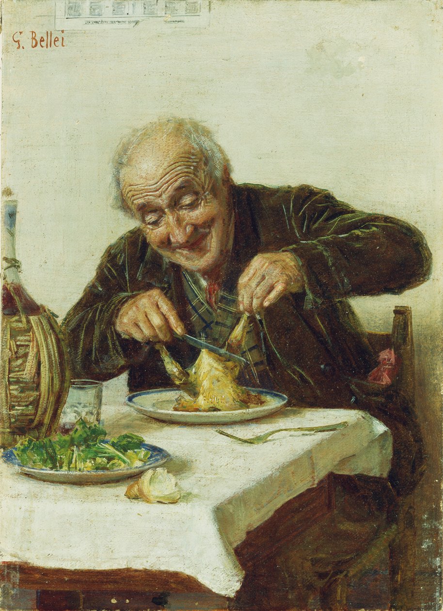 Satysfakcjonujący posiłek autorstwa Gaetano Bellei