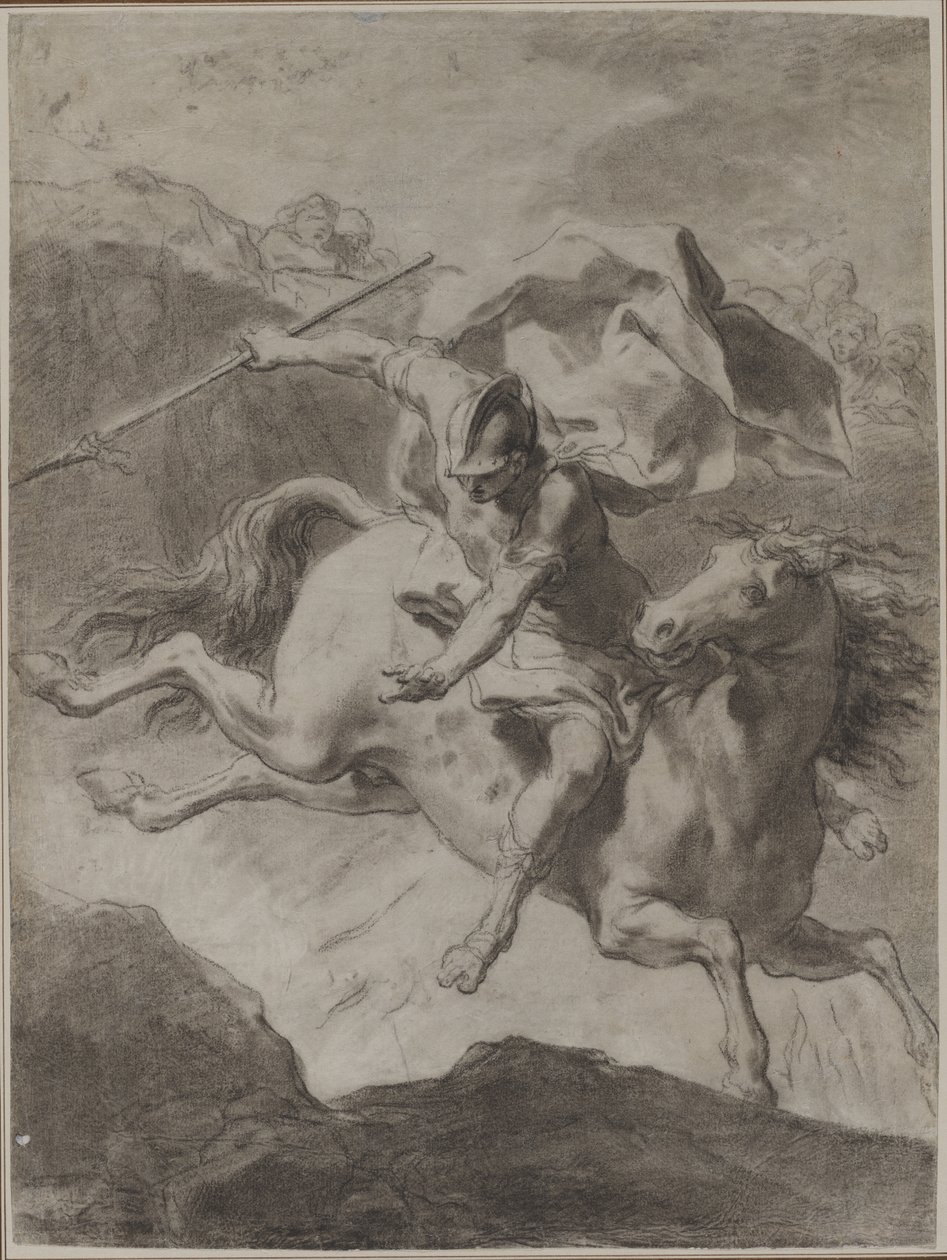 Śmierć Marka Curtiusa, 1799. autorstwa Gaetano Gandolfi