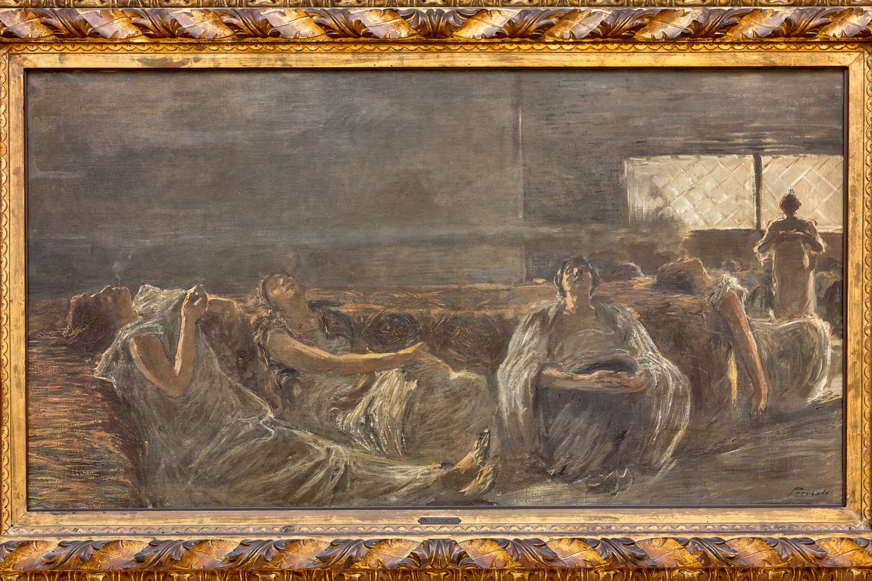 Haszysz: palacze opium autorstwa Gaetano Previati