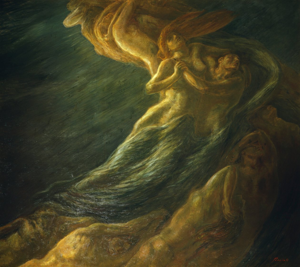 Paolo i Francesca autorstwa Gaetano Previati