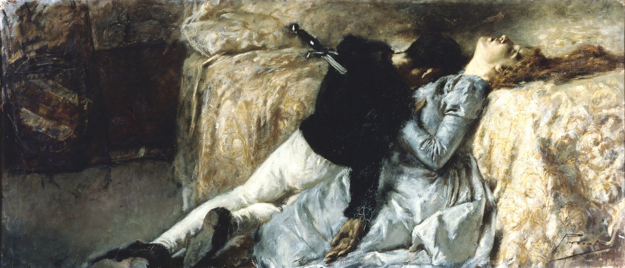Paolo i Francesca, ok. 1887 r. autorstwa Gaetano Previati