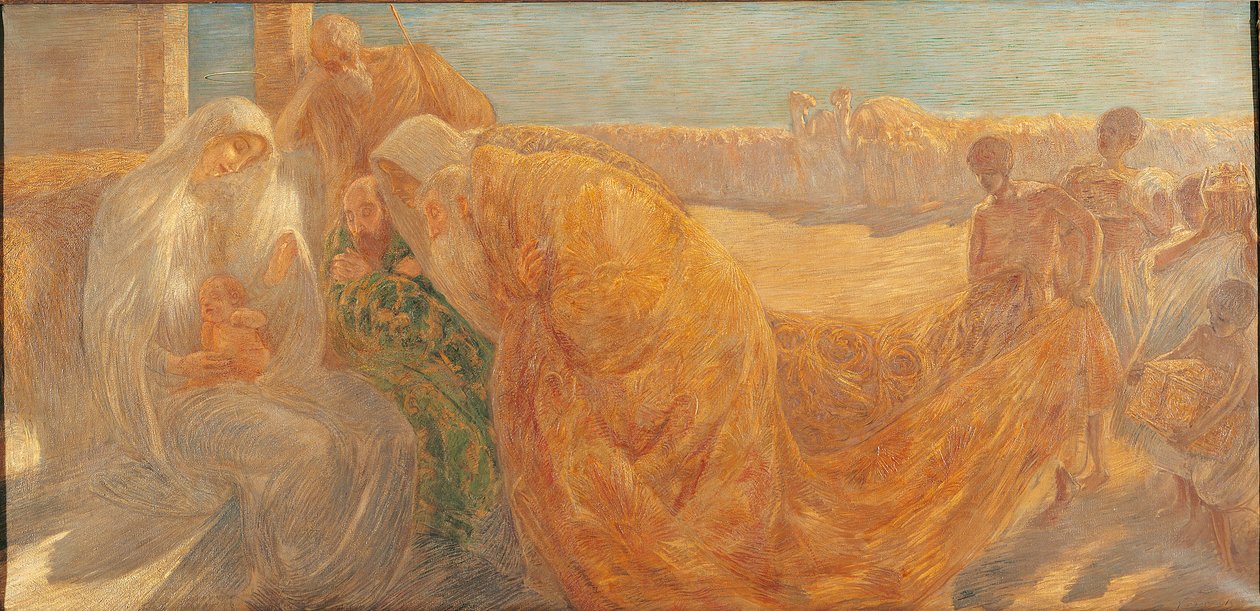Adoracja Trzech Króli, 1896. autorstwa Gaetano Previati