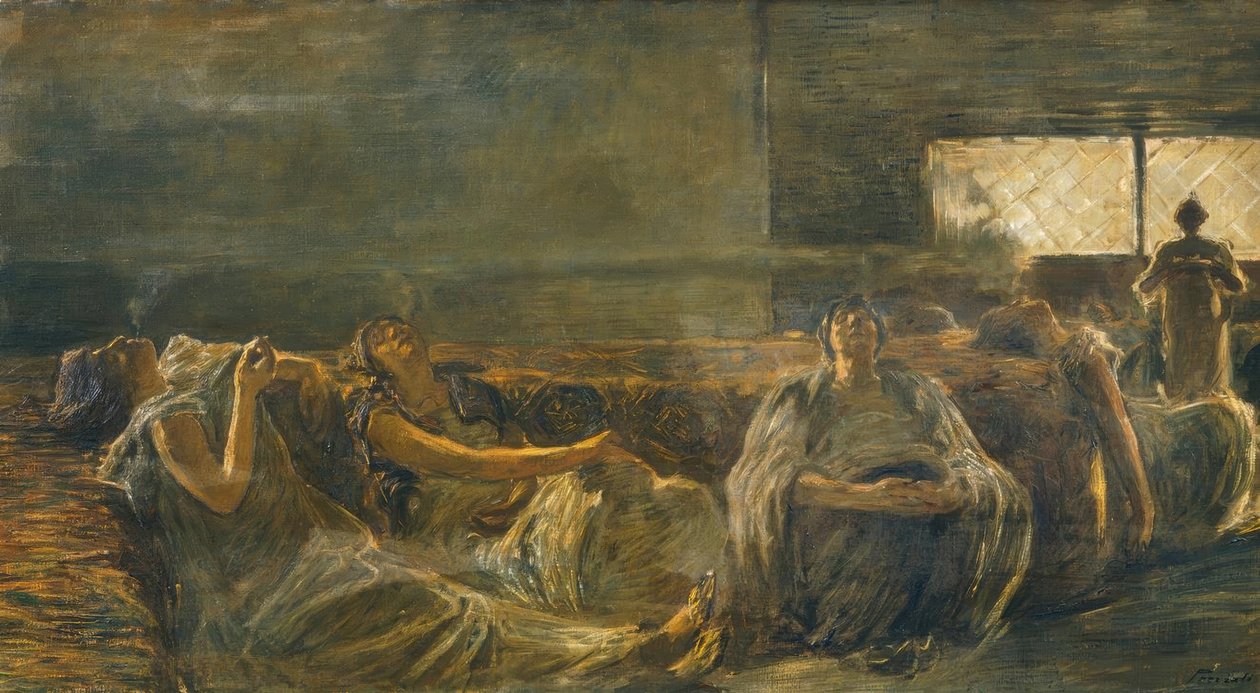 Palacze opium, Gaetano Previati (1852-1920). autorstwa Gaetano Previati