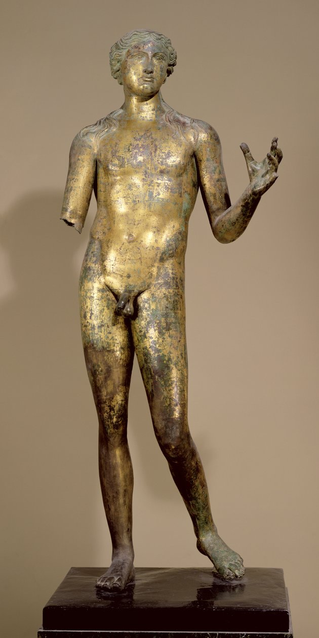 Apollo, z Lillebonne (brąz złocony) autorstwa Gallo Roman