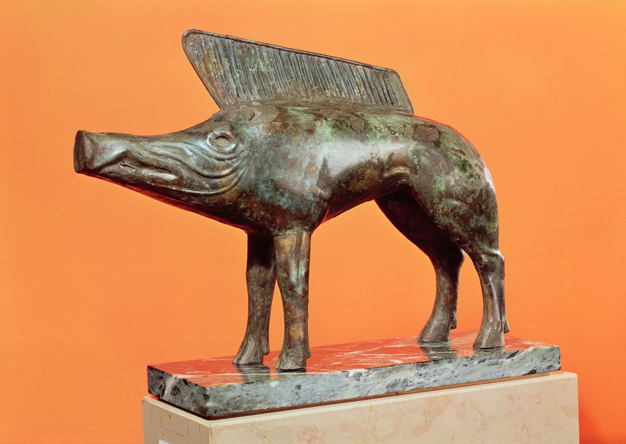 Dzik, z Neuvy-en-Sullias (brąz) autorstwa Gallo Roman