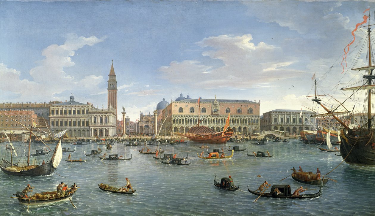 Widok Wenecji z wyspy San Giorgio, 1697 autorstwa Gaspar van Wittel