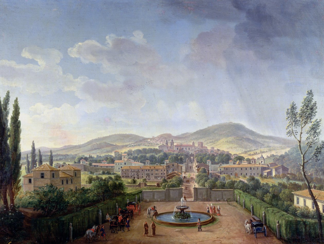 Widok na Marino, 1719 r. autorstwa Gaspar van Wittel