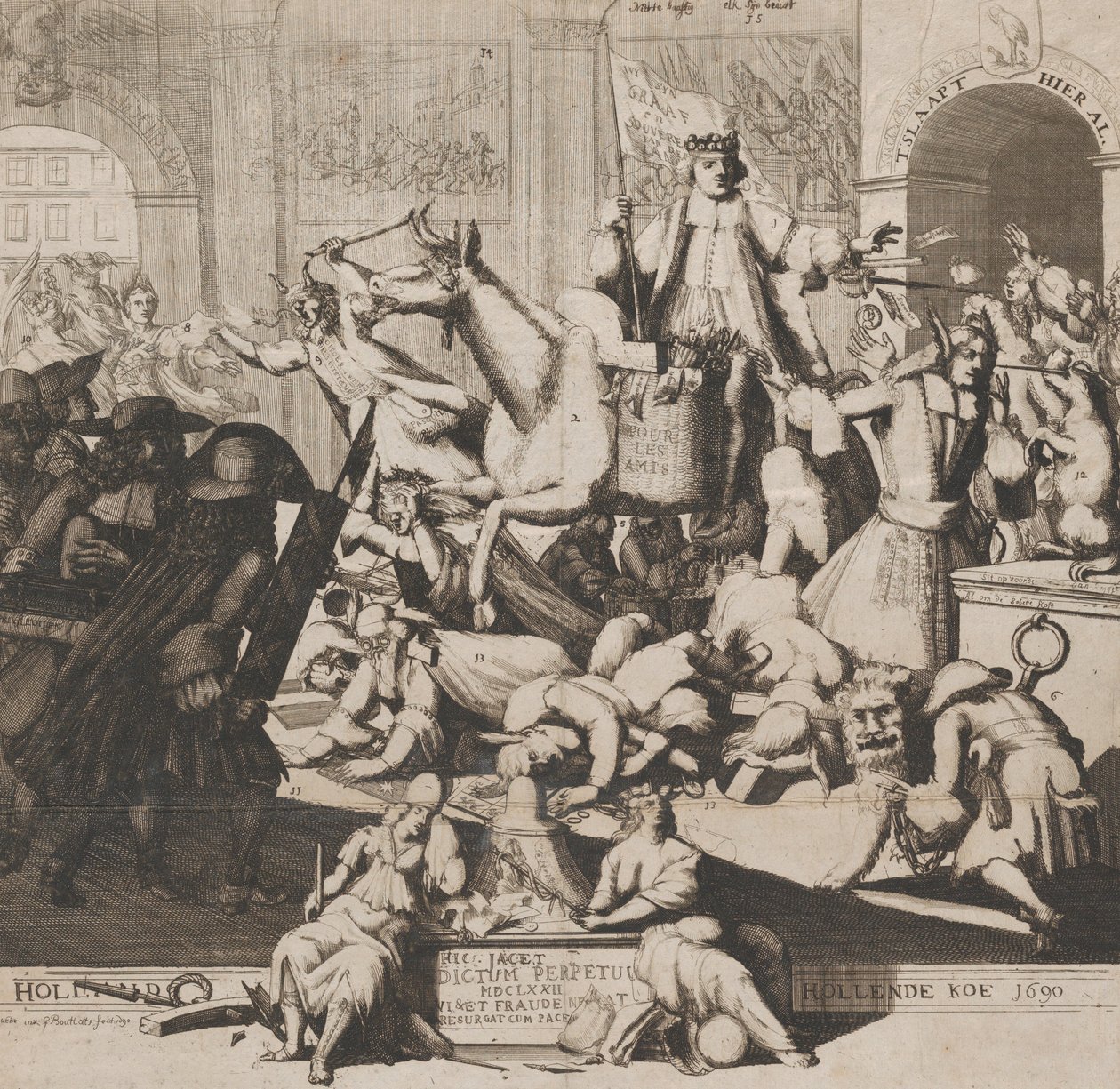 Biegnąca krowa Holland Biegnąca krowa Holland, 1690. autorstwa Gaspar Bouttats