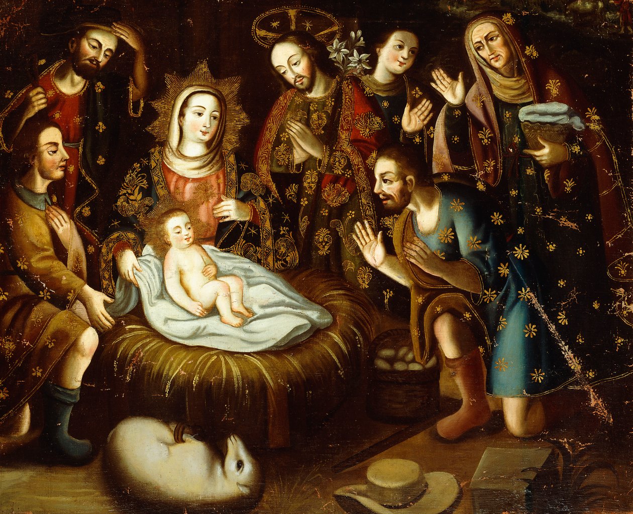 Adoracja Pasterzy, autorstwa Gaspar Miguel de Berrio