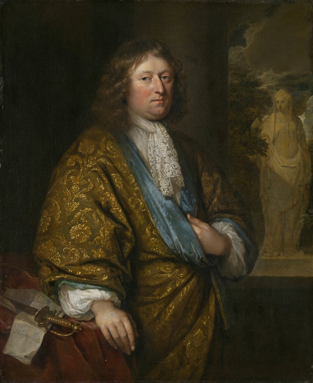 Portret dżentelmena, 1680. autorstwa Gaspar Netscher