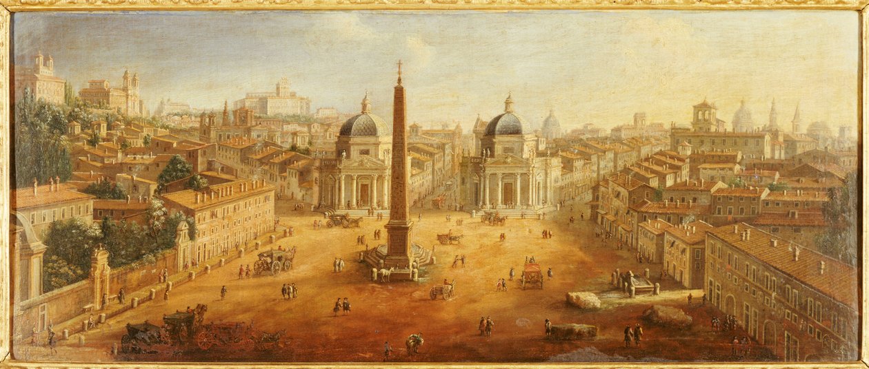 Piazza del Popolo, Rzym autorstwa Gaspar van Wittel