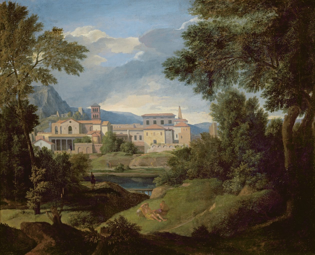 Włoski krajobraz autorstwa Gaspard Poussin Dughet