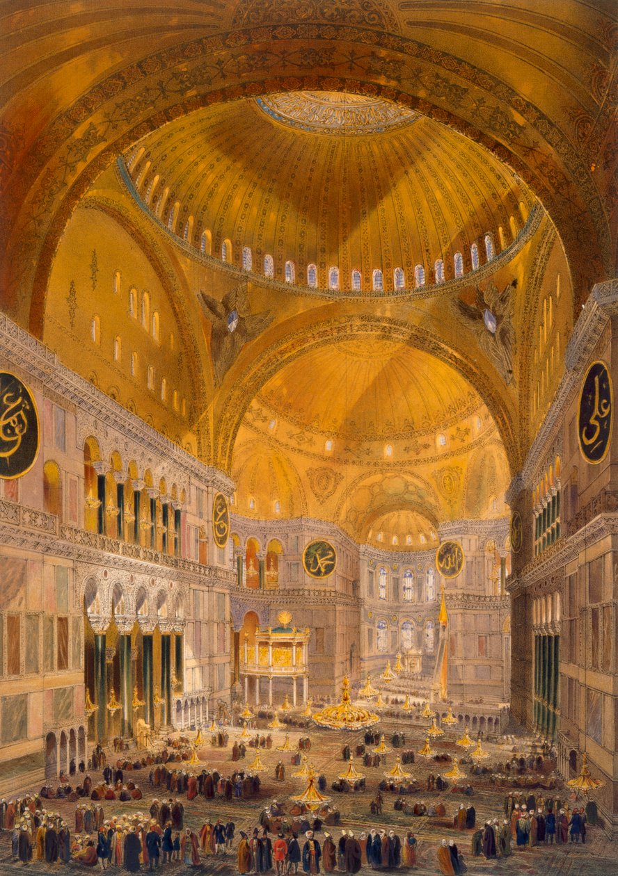 Hagia Sophia, Konstantynopol, 1852 r. autorstwa Gaspard Fossati