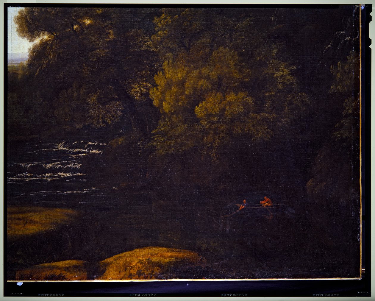 Pejzaż włoski, detal, niedatowane autorstwa Gaspard Poussin Dughet