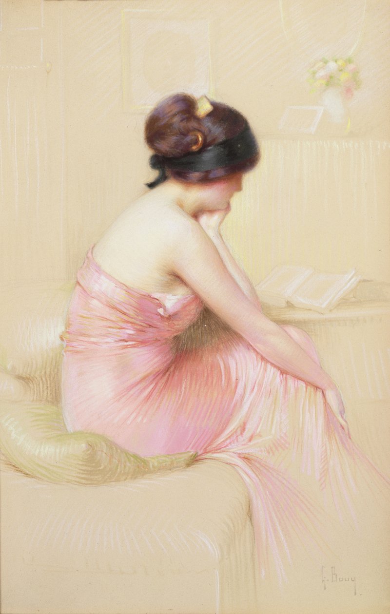 Medytacja (pastel na papierze) autorstwa Gaston Bouy