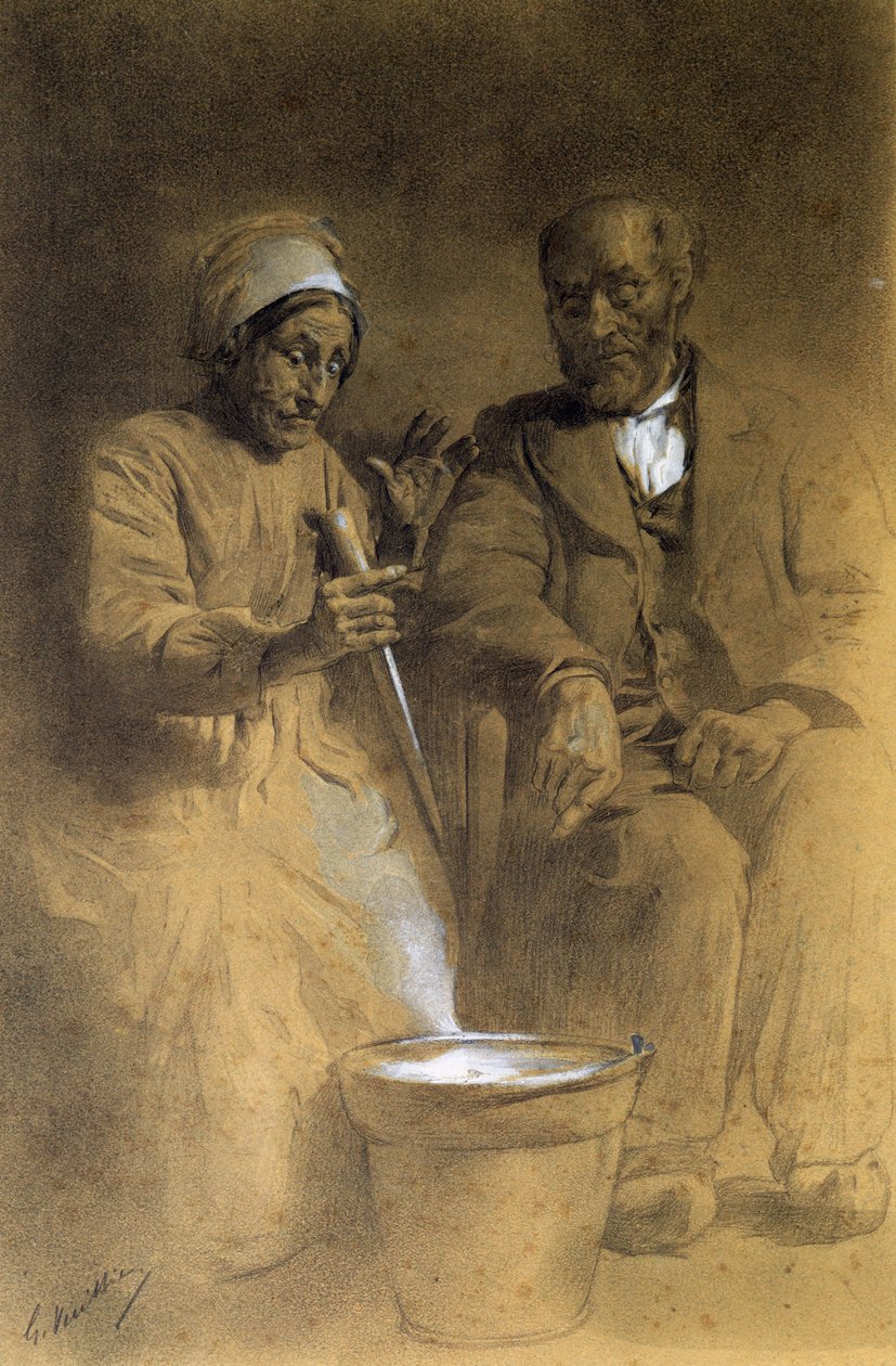 د عکس په واسطه د کاونټر سپیل (په کاغذ باندې پنسل د سپین سره لوړ شوی) پولو autorstwa Gaston Vuillier