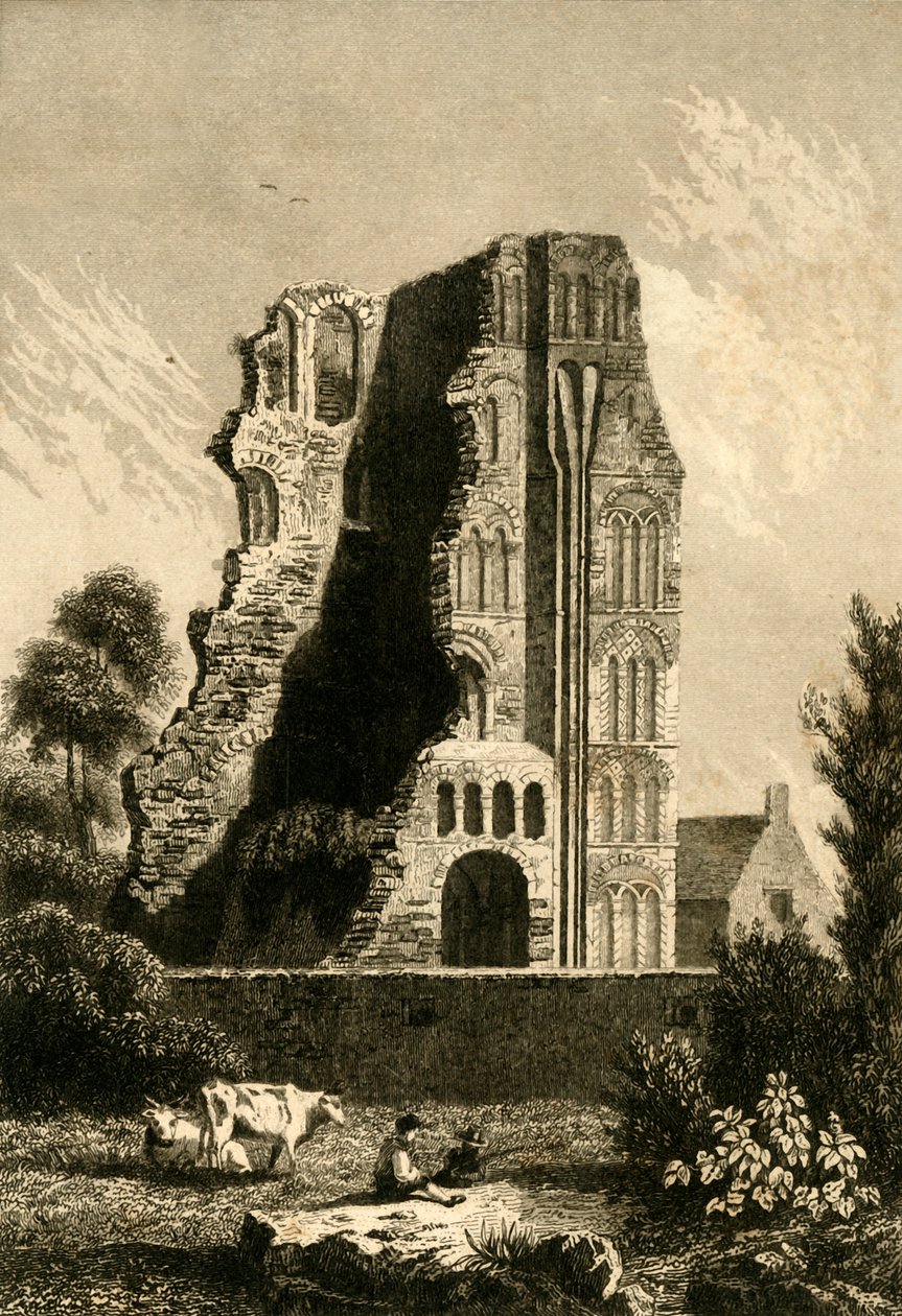 „Ruiny klasztoru w Canterbury”, ok. 1842 r. autorstwa Gaucherel