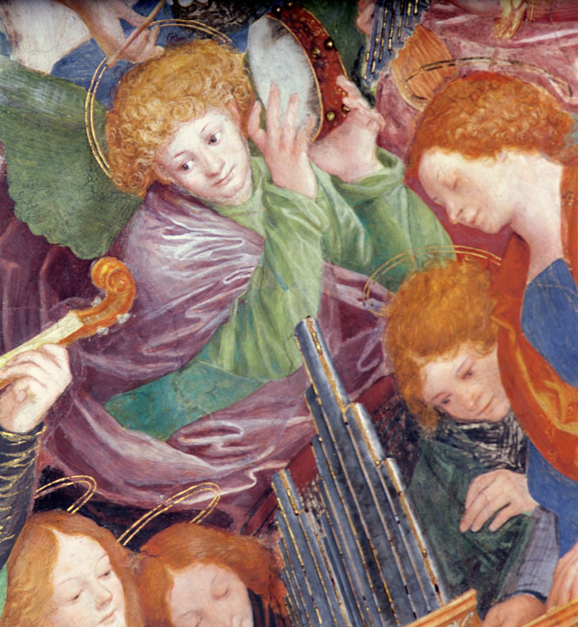 Koncert Aniołów, 1534-36 (detal) (zob. 175762) autorstwa Gaudenzio Ferrari