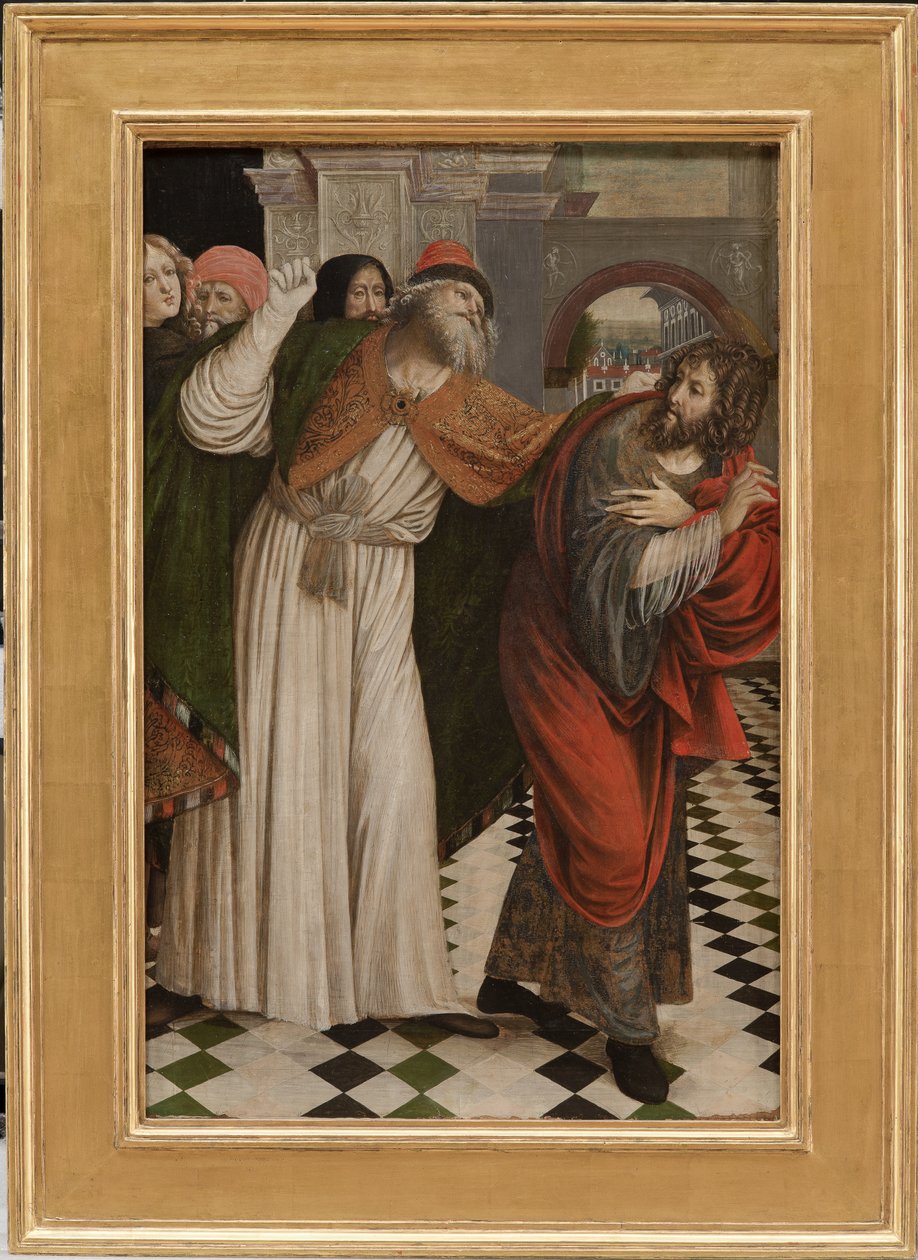 Joachim wydalony ze świątyni, 1508-09 autorstwa Gaudenzio Ferrari