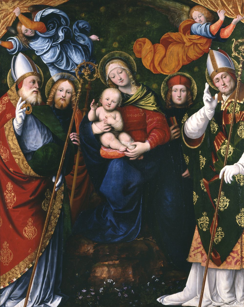 Madonna, Dzieciątko i święci, 1516 (panel) autorstwa Gaudenzio Ferrari