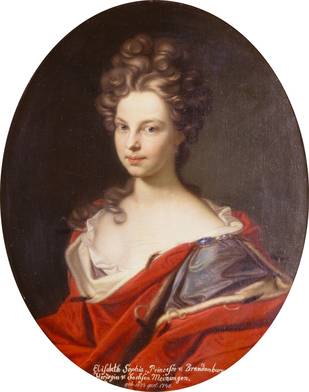 Elisabeth Sophia, Princesse przeciwko. Księżna Brandenburska przeciwko Saksonia Meiningen. autorstwa Gedeon Romandon